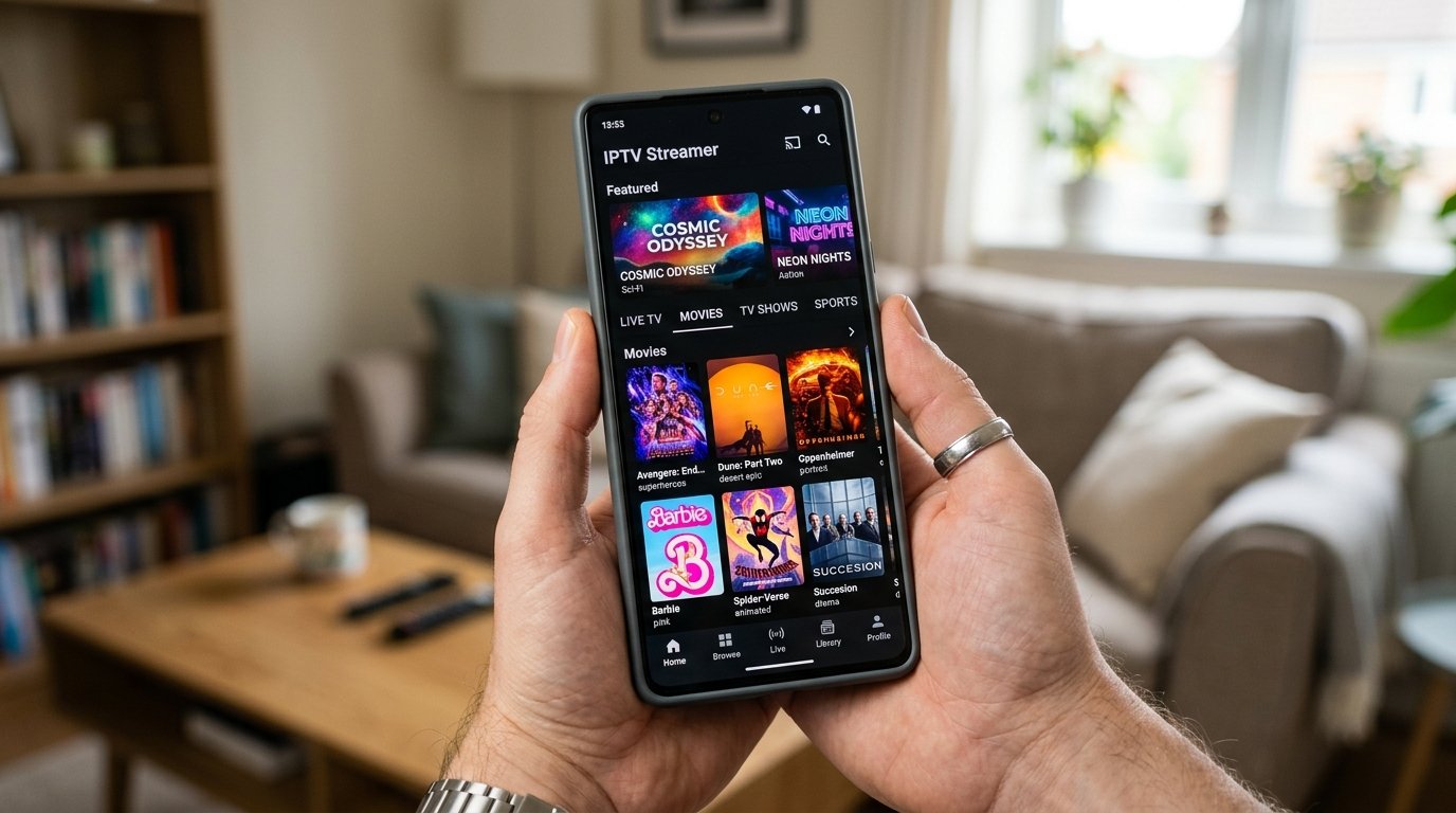 Interface de aplicativo recomendada para o teste iptv premium no celular